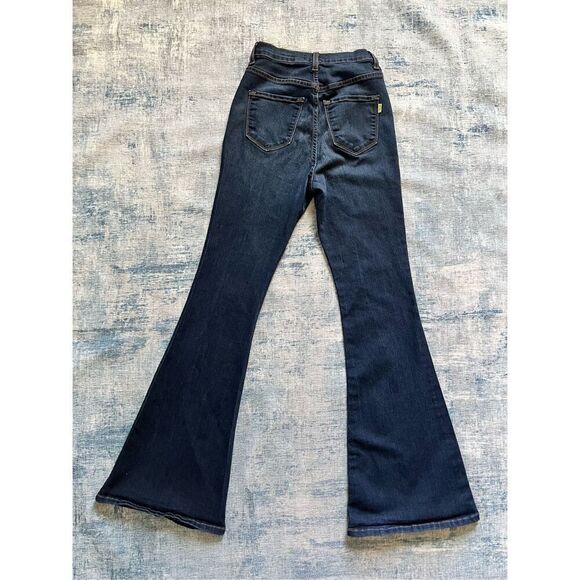 Vibrant MiU Dark Blue Wash Ultra High Rise Bell Flare Leg Jeans W28 / Junior's 9 - Picture 2 of 8
